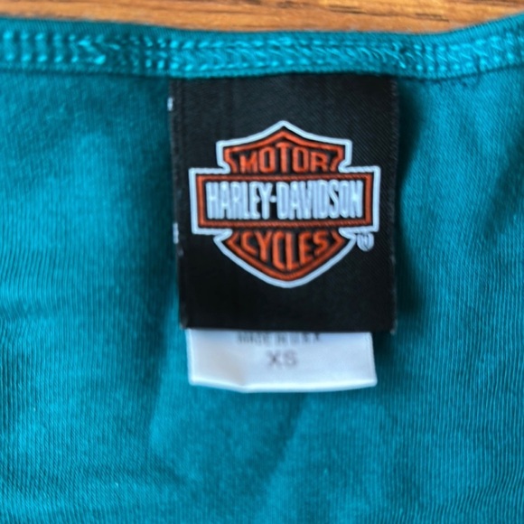 Harley-Davidson Teal Crew Neck Tee - Picture 2 of 3